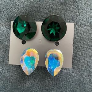 2 pair of Swarovski vintage crystal earrings